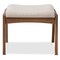 Baxton Studio Roxy Walnut Finishing and Light Beige Upholstered Ottoman 133-7143 - alternate 6